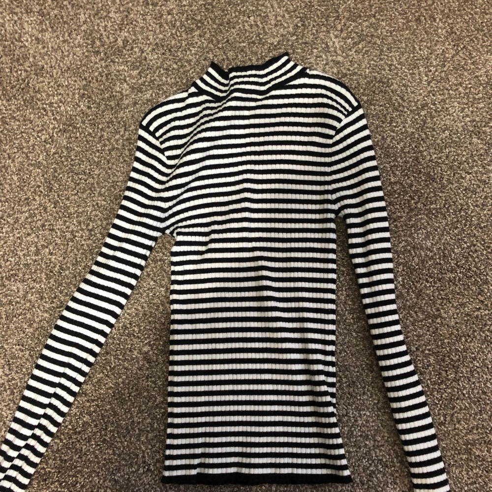 turtleneck striped sweater